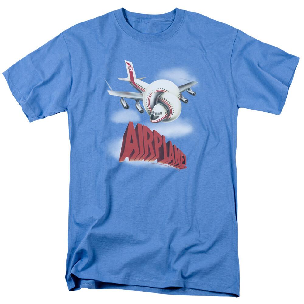 Airplane Logo T Shirt Mens Licensed Movie Classic Carolina Blue S