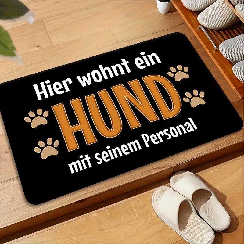 "Here Lives A Dog and His Person" Doormat, Kitchen, Bathroom, Bedroom, Study, Computer Room, Entrance Welcome Mat, Home Decor