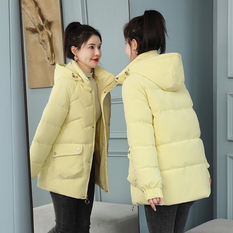 2025 Women's Mid-length Korean Style Loose Down Puffer Jacket - Stylish, Thickened, and Versatile Cotton Coat