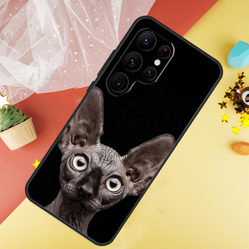 Sphinx Cat Case For Samsung Galaxy S24 S23 S22 Ultra S21 S20 FE Note 20 Note 10 S8 S9 S10 Plus Cover