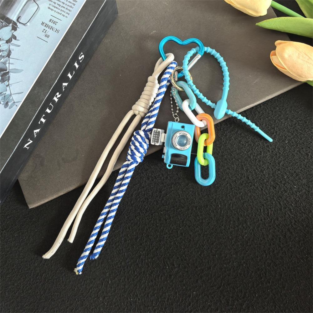 Miniature Love Hanging Buckle Colorful Camera Pendant Cute Nylon Rope Bag Pendant  Car Key Pendant