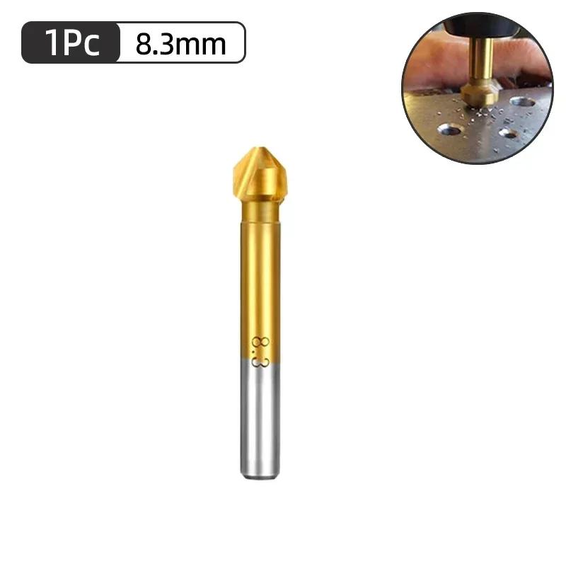 3 Flute Countersink Drill Bit 90 Degree Chamfering Tools Chamfer Cutter 6.3-20.5mm Chamfering Cutter Wood Metal Hole Drilling
