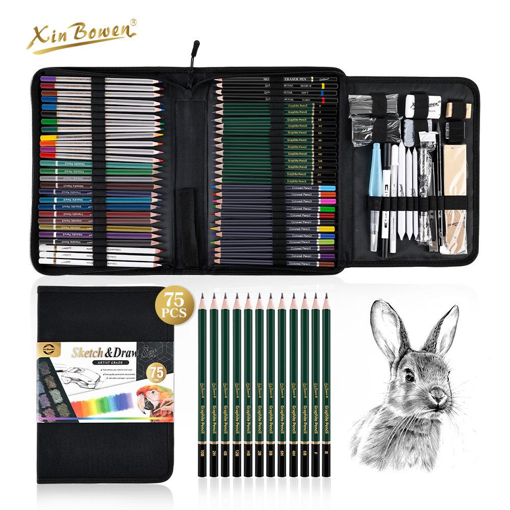 Grenzüberschreitendes Kunst-Holzkohle-Skizzierstift-Set - Weiche, Mittlere, Harte Varianten
