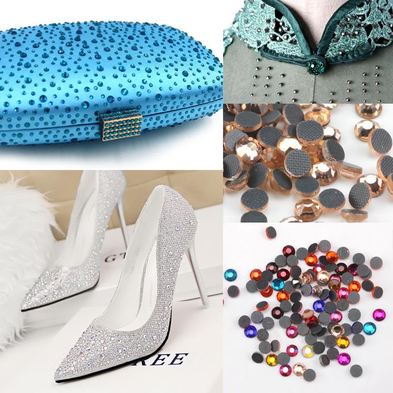 Kristallglas Flachboden Hot Drill Bekleidungszubehör Schmuckzubehör Aufkleber Strass Diy Zubehör Klebe Hot Drill Imitation Österreichischer