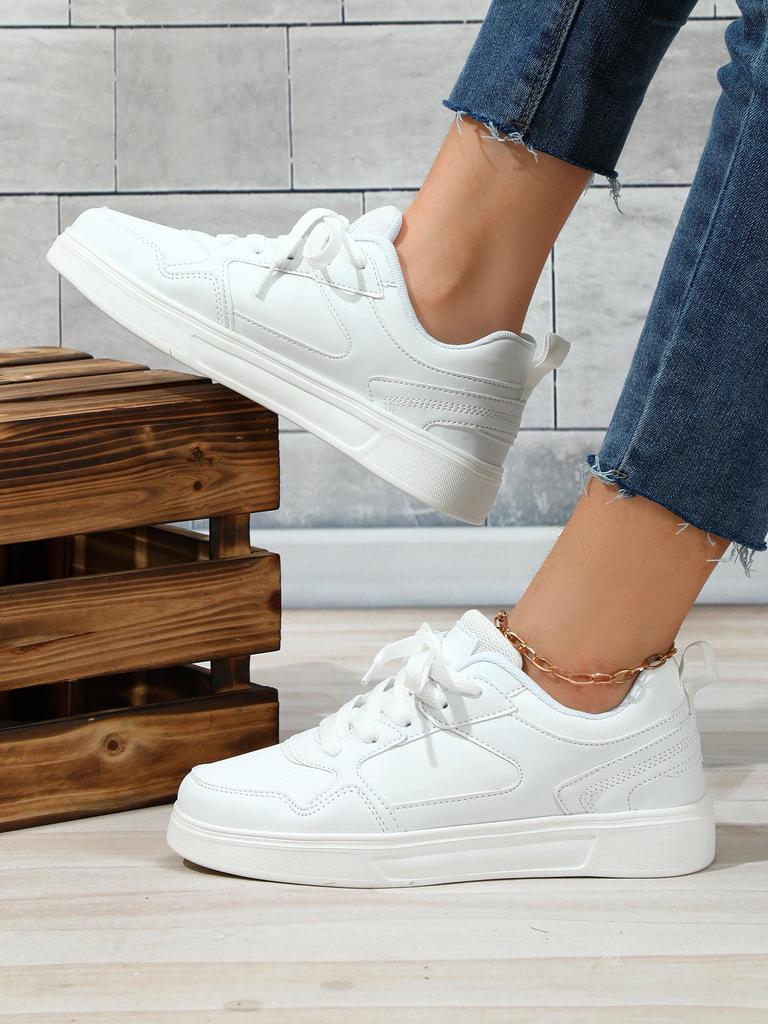 Korean Style Trendy Thick-Soled Skateboard Shoes - Comfortable Casual Flats for Couples