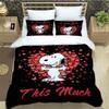 Cute Cartoon Snoopy Bedding Sets Exquisite Bed Supplies Set Duvet Cover Bed Comforter Set Bedding Set Luxury Birthday Gift