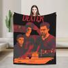 Dexter Morgan Blood Never Lies Knitted Blankets Flannel  Lightweight Thin Throw Blanket for Bedroom Sofa Bedspread