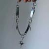 Star Pendant Necklace Alloy Texture Tassels Clavicle Chain Adjustable Length for Daily Wear and Special Occasions
