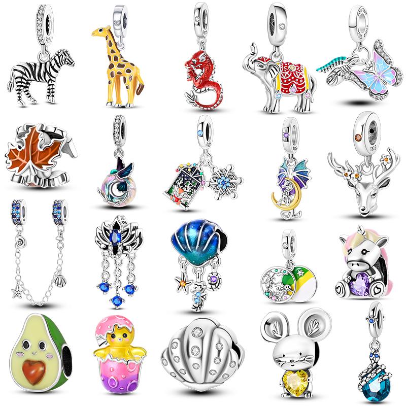 Animal And Plant Pendant Beads Suitable For 3Mm Original Bracelet Necklace Women Luxury Diy Jewelry Gift Copper