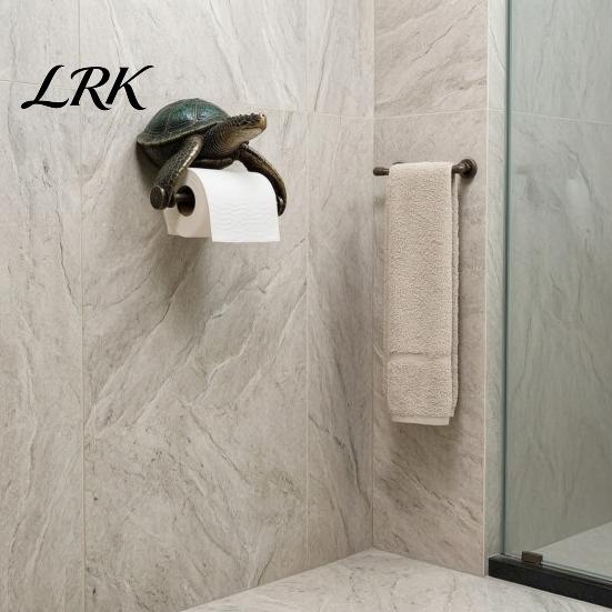 Stylish Bathroom Hardware Accessories Wall Mount Sea Turtle Toilet Paper Holder, 3D Printed Ocean Animal Easy Change Rack Roll Waterproof Tissue