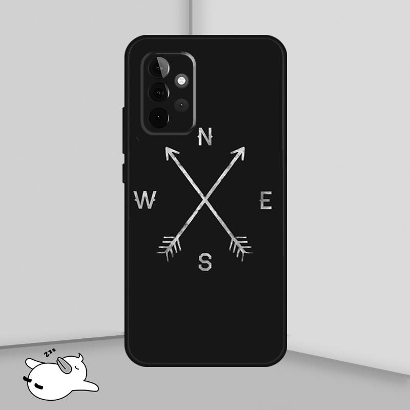 Compass Phone Case For Samsung Galaxy A15 A25 A35 A55 A53 A33 A13 A52 A32 A12 A51 A71 A14 A34 A54