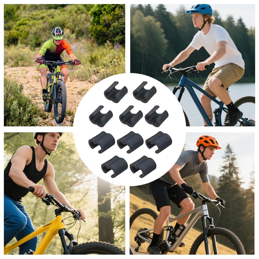 Cycle Cable Clips 10X Housing Hose Guide Clamps Housing Guide Retaining Buckle for Outdoor Road Mountain Riding