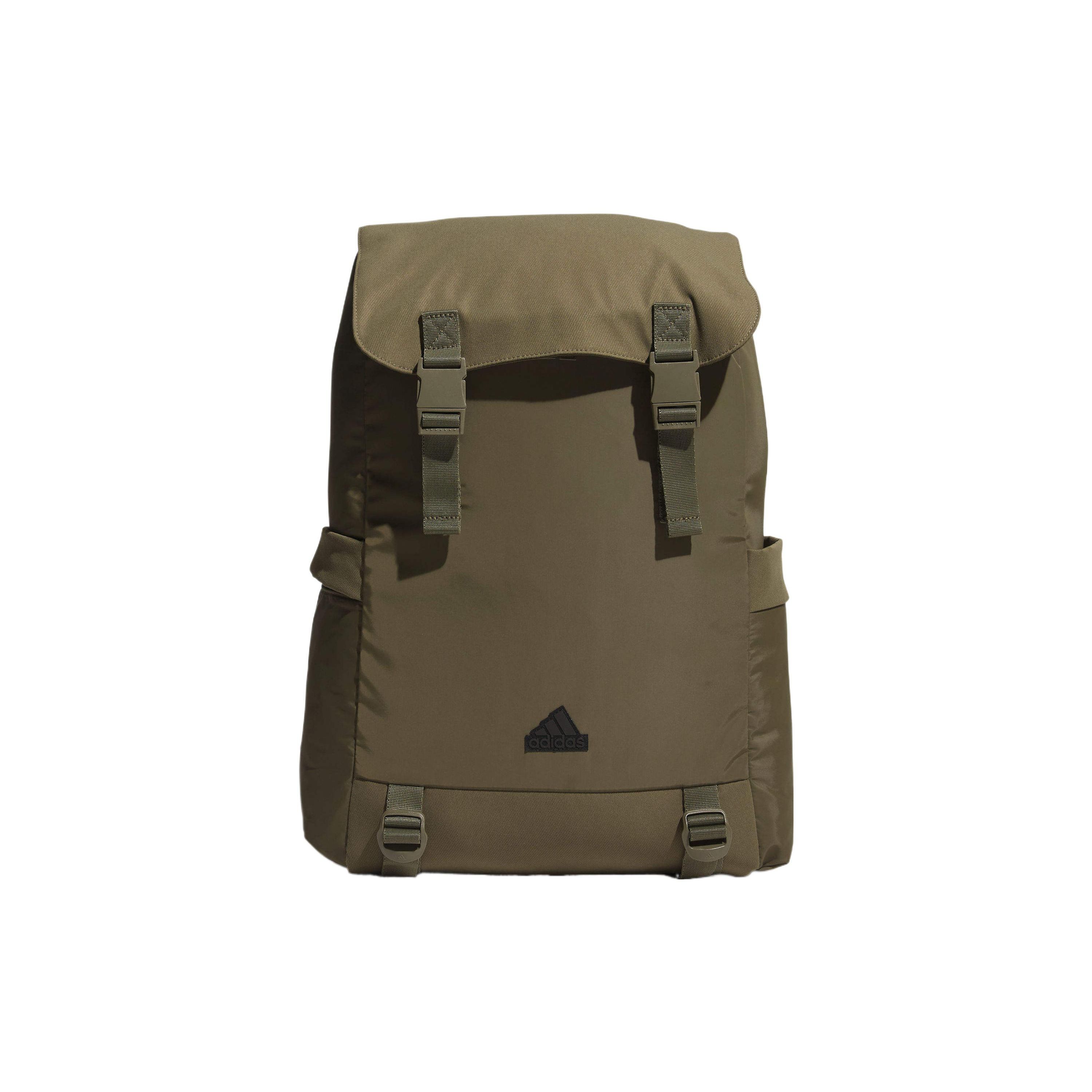 Adidas Brand Logo Recycled Polyester Woven Fabric Backpack Unisex Backpack Green IK7298 Green