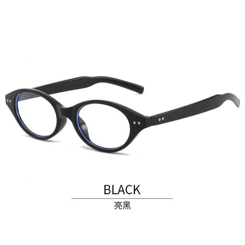 Vintage Oval Glasses for Women Anti Blue Light Retro Korean Style Female Decorative Eyewear