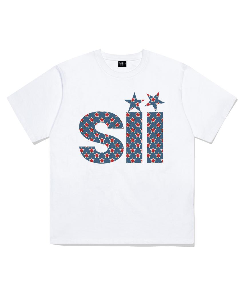 PAGESIISII Eye Point Print Oversized Short Sleeve T-Shirt [18 Colors] (B Type)