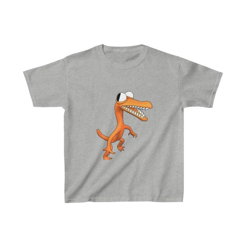 Rainbow Friends Orange Monster Toddler Tee - YouTube Cartoon Shirt 120