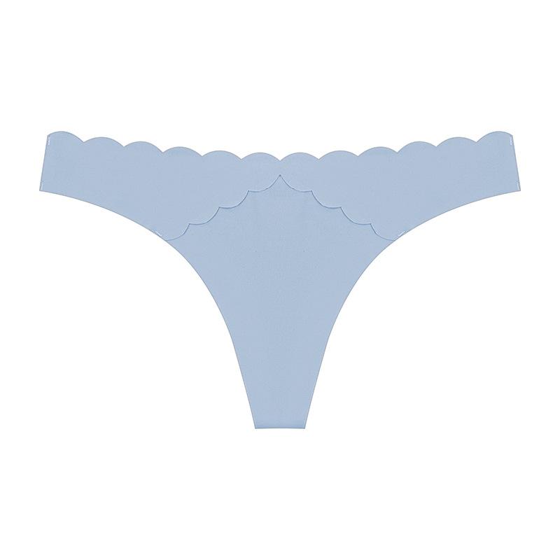 CINOON Women's Sexy Low Waist Thong Collection Ice Silk Seamless One Piece Wave Waist Snug Fit Styles Briefs