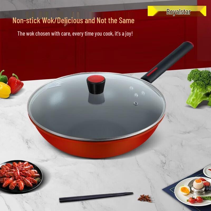 

Royalstar Red Charm 30cm Refined Iron Wok