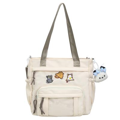 Cartoon Commuter Shoulder Bag Women Large Capacity Campus Tote Bag Student Class Crossbody Bag