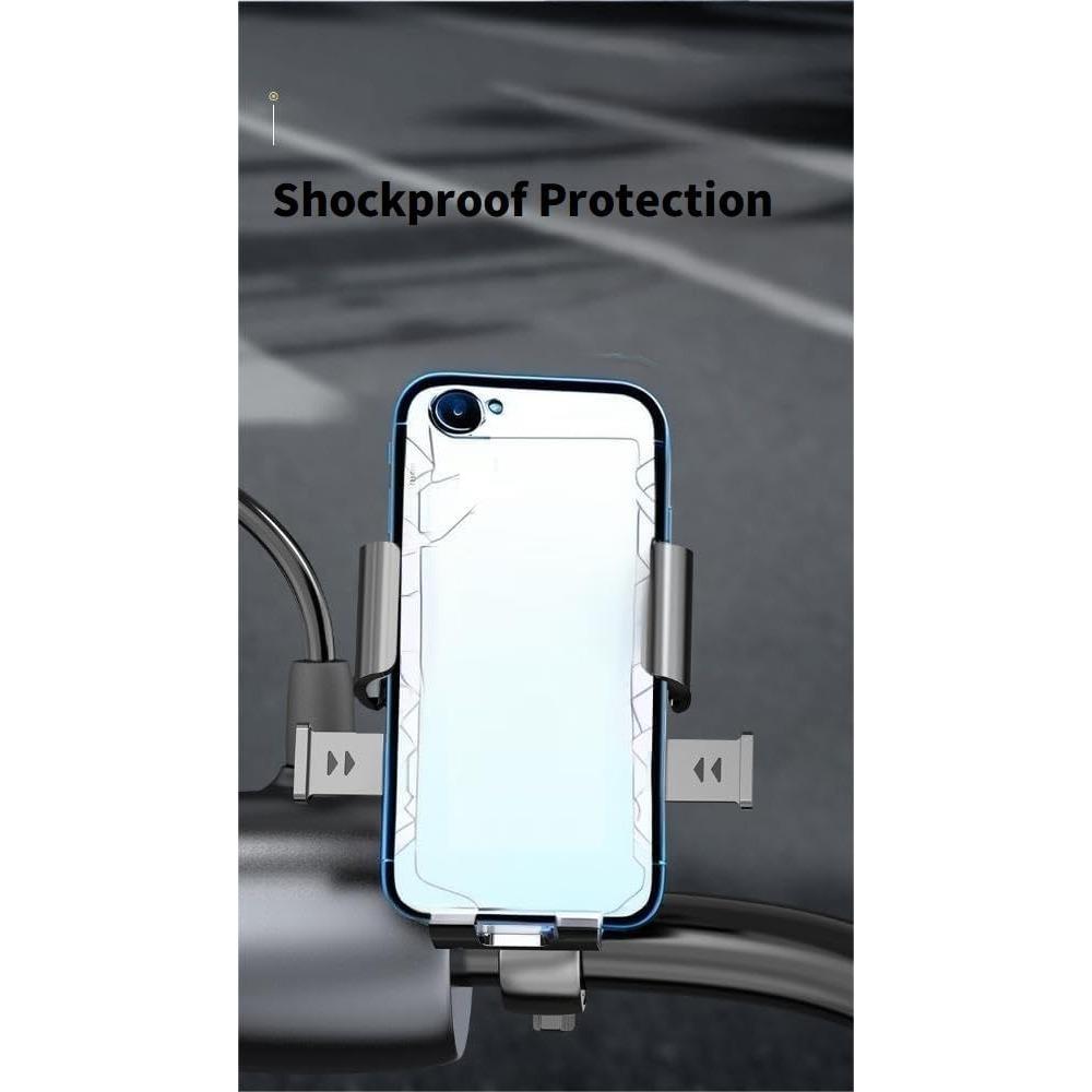 Bicycle Motorcycle Handlebar Phone Mount, Phone Clamp with Rotating Bracket, Compatible with 4.7-inch To 7.2-inch Smartphones