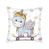 Unicorn Pillowcase 40x40cm Linen Cushion Cover, Unicorn Gift for Girls Or Boys Throw Pillow Covers Decorative Pillows