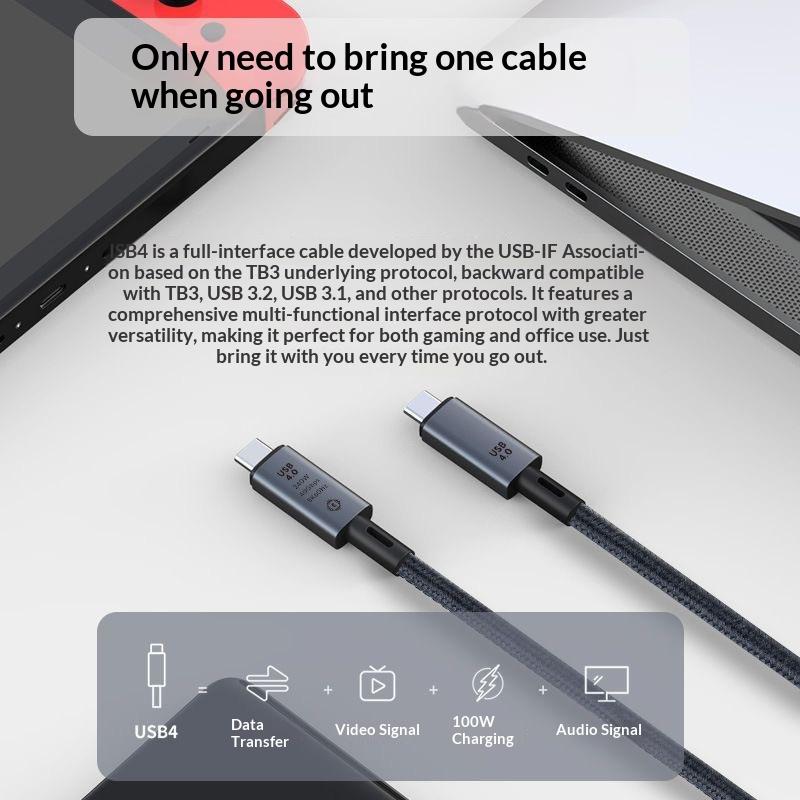 240W Usb C To Type C Cable Pd 3.1 Fast Charging 40Gbps Data 8K@60Hz Video Cord For Phone Fast Charging Cable