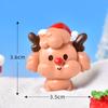 Cartone Animato di Natale Animale Maiale Pupazzo di Neve Albero di Natale Albero di Natale Decorazione Scena di Neve Accessori Palla di Cristallo
