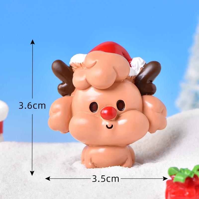 Cartone Animato di Natale Animale Maiale Pupazzo di Neve Albero di Natale Albero di Natale Decorazione Scena di Neve Accessori Palla di Cristallo