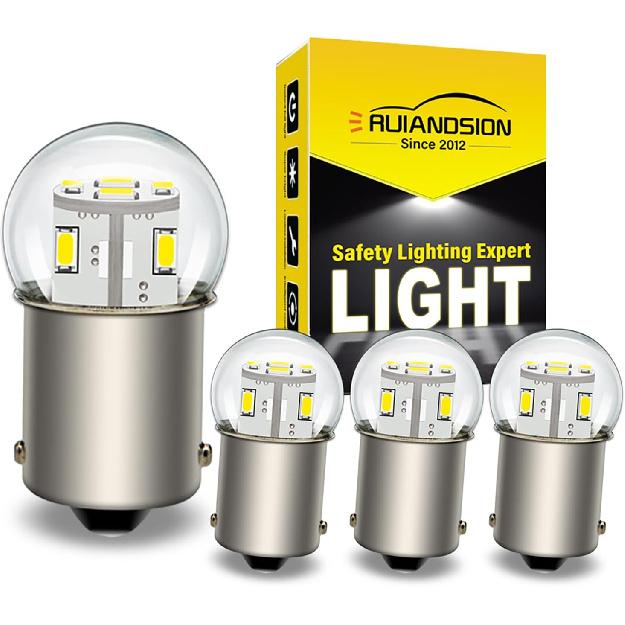 

Ruiandsion 4pcs 1156 LED Bulb 6V White BA15S P21W 7506 LED Bulb 3014 12SMD LED Chipsets Replacement for Backup Reverse Turn Signal Tail Lights 48V білий