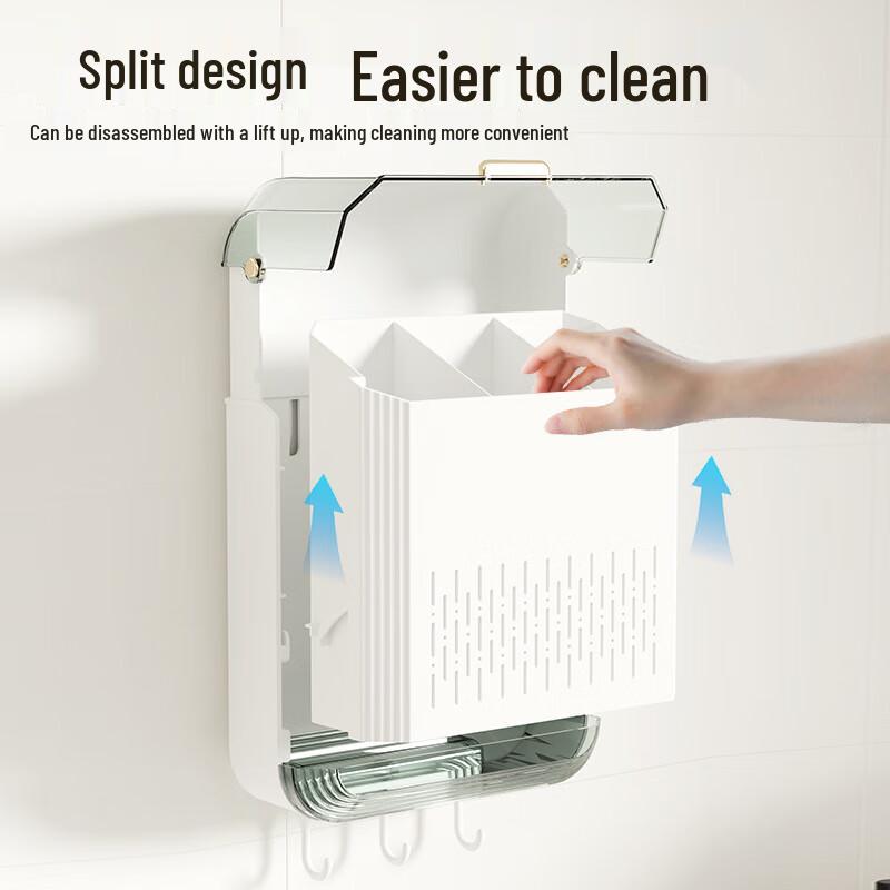 Punch-Free Wall-Mounted Chopstick Holder