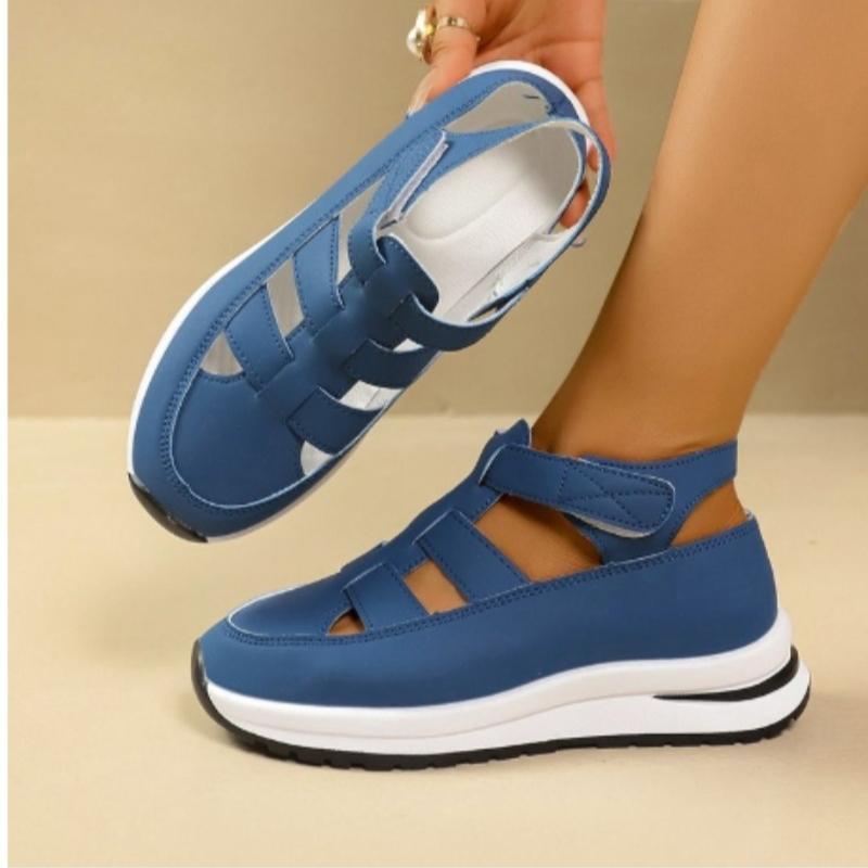 Fashion Women Sandals Soft Low Heels New Summer Slip On Shoes for Women Fashion Heeled Anti-slip Sandals Women Outdoor