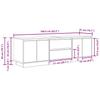 TV Stand with LED Lights Artisan Oak 160.5x41x50 Cm