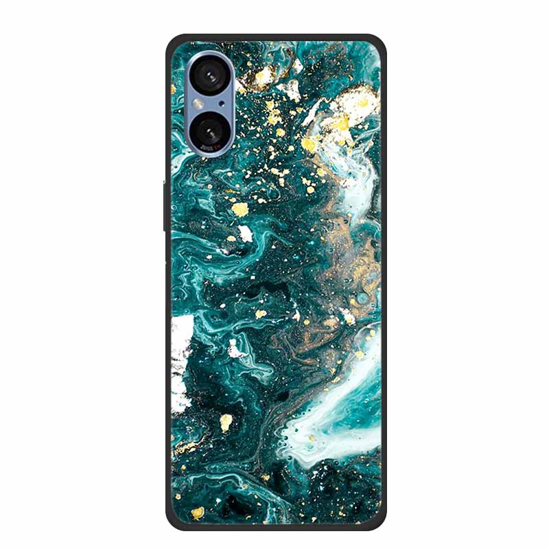 For Sony Xperia 5 V Case Marble Shockproof Soft Silicone TPU Back Cover For Sony Xperia5 V 5V 5G Phone Cases XQ-DE54 New Fundas