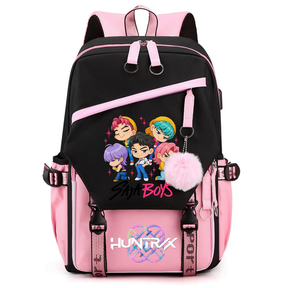 Uroczy plecak Kpop Demon Hunters z nadrukiem o dużej pojemności dla nastolatka, studenta, dziewczyny, chłopca, tornister, plecak na książki, prezent dla dziecka, kobiety, wodoodporna torba podróżna Mochila
