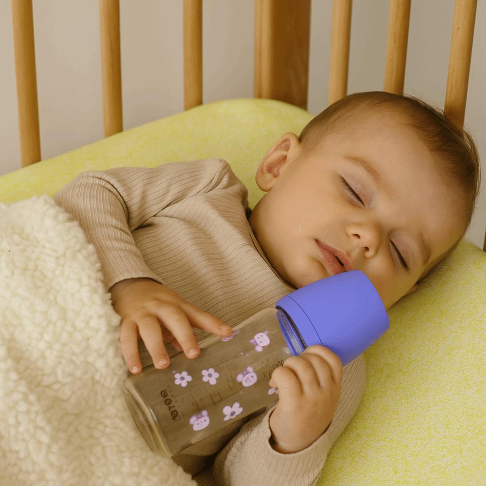 Food Grade Baby Milk Bottle PP Baby Bottle With Handle 270ml Baby Bottle  Feeding Supplies