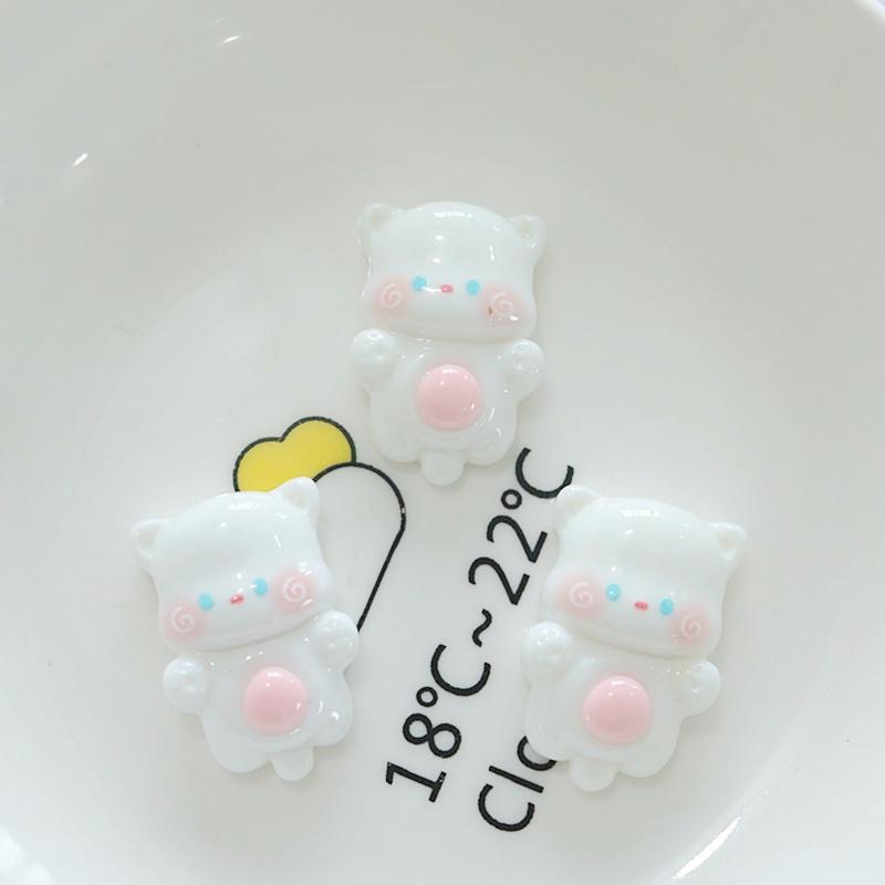 10Pcs New Cute Resin Bee Rabbit Monkey Little Bear Series Flat Back Fit Phone Deco Parts Embellishments For Hair Bows Accessorie