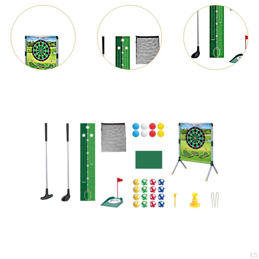 Kids Golf Set Play Mat Versatile Interactive Training with Balls for Children Adults
