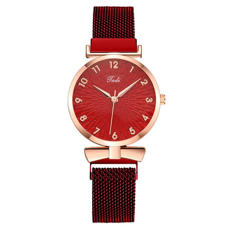 Sunflower Bow Women's Digital Quartz Watch with Magnetic Band