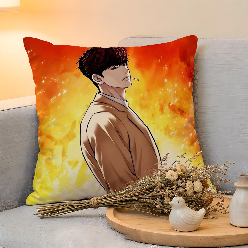 Cushion Cover Linen SkinFriendly Soft Decorative Case For Sofa Home Decor Korea Anime LLookism Pillow cover
