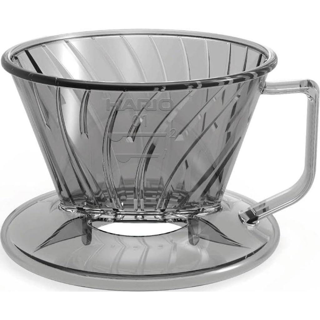 HARIO Coffee Dripper with Measuring Scale 01 Clear Gray 1-2 Cups
