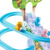 Chasing Playset with Race Track And Climbing Slide for Kids