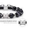 Premium Natural Stone Braided Power Stone Nuumite Ancient 10mm Amulet [AWNL] Men's Bracelet, Black, Stone, Beads, Drawstring,