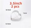 2 pcs set 4 5 6 7 8 9 10 12 14 inches 5cm Height 304 Stainless Steel Heart shape Mousse Ring Cake Mold Tiramisu DIY baking tool