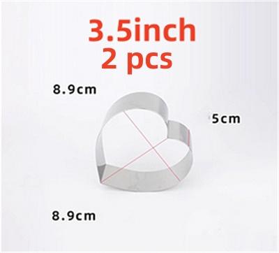 

2 pcs set 4 5 6 7 8 9 10 12 14 inches 5cm Height 304 Stainless Steel Heart shape Mousse Ring Cake Mold Tiramisu DIY baking tool