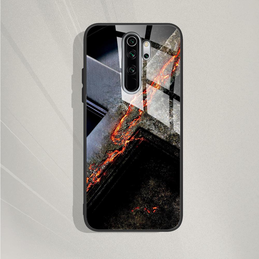 For Xiaomi Redmi Note 8 Pro Case Tempered Glass Pattern Silicone Cover Phone Cases For Redmi Note 8 Note8 Note 8T 8 t Fundas