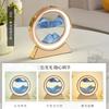 LED Moving Sand Art Table Lamp, 3D Quicksand Night Light, Flowing Sandscape Hourglass Decor for Bedroom Office, Gift
