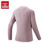 Anta Women's Fleece-Lined Wool Blend Long-Sleeve T-Shirt
