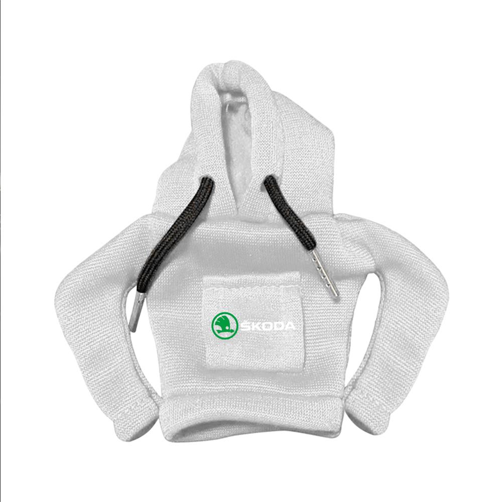 AEA1 1pcs Hooded Sweatshirt Car Gear Shift Knob Cover Gear Stick Protector For Skoda Fabia Superb Kodiaq Scala Karoq Kamiq VRS Yeti