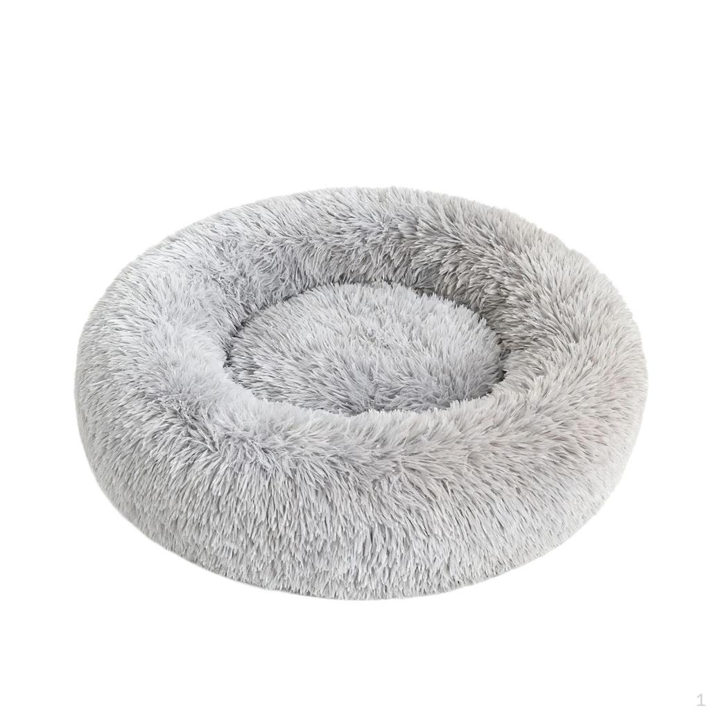 Donut Pet Bed Dog Self Warming Warm Comfortable Indoor Soft Diameter 40cm Doughnut Cushion