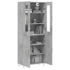 VidaXL Buffet haut Gris béton 69,5x34x180 cm Bois d'ingénierie 3198205